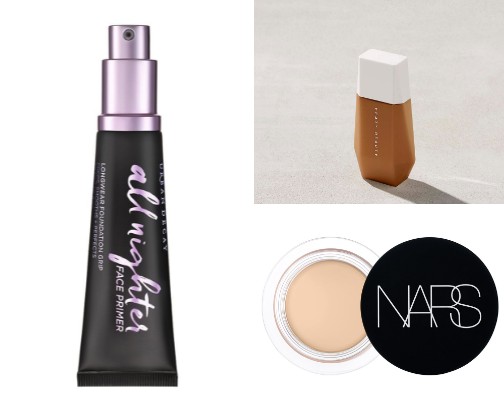 Fungal acne safe: Makeup cover photo collage