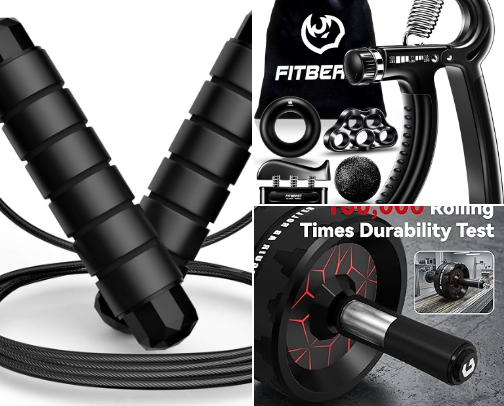 My budget-friendly home gym essentials cover photo collage
