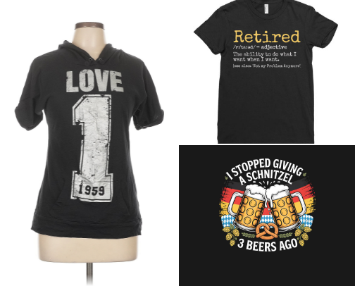 Statement Tees for Adults cover photo collage