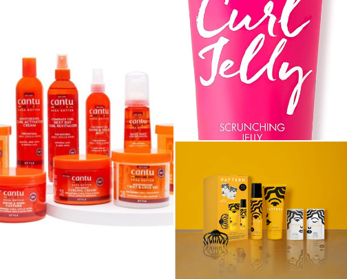 Curly girl products cover photo collage