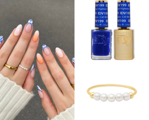 🍋💦 amalfi coast nails cover photo collage