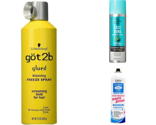 Wig install products cover photo collage