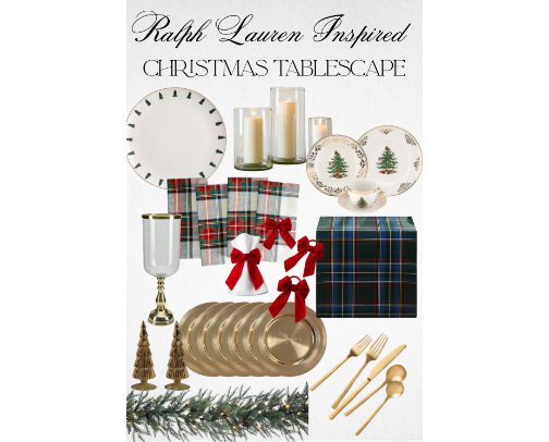 Ralph Lauren Aesthetic Christmas Tablescape cover photo collage