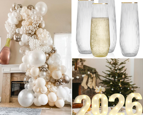 ✨New years decor🍾 cover photo collage