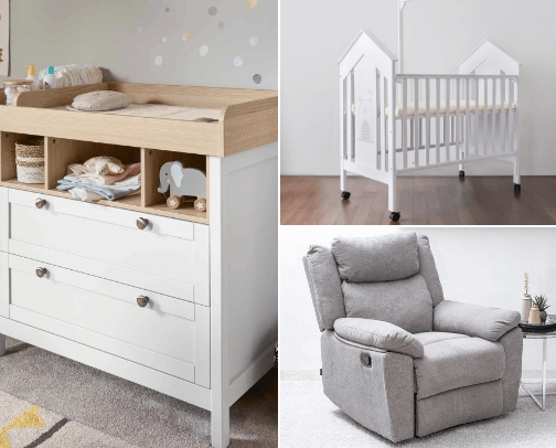 Recomendations for baby rooms and Anything your newborn needs cover photo collage