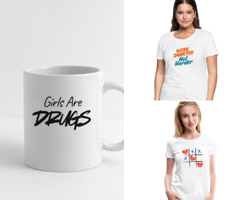 Print on Demand Clothing and Accessories cover photo collage