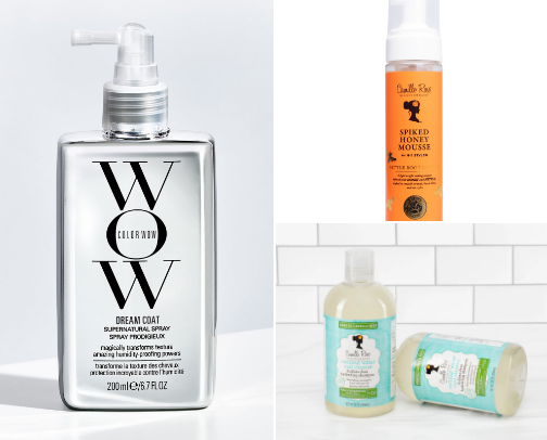 Products for low porosity hair cover photo collage