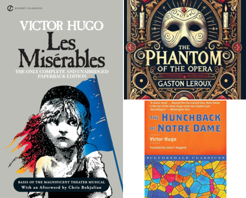 Classic novels that became musicals cover photo collage