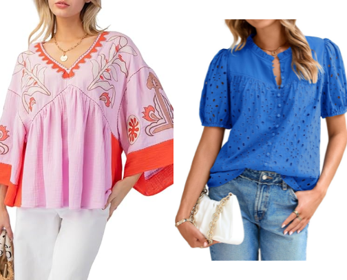 Favorite Summer Tops for Work or Play from Amazon cover photo collage