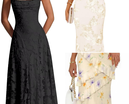 Wedding guest dresses cover photo collage
