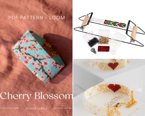 Loom Bead Essentials + Patterns/Physical cover photo collage