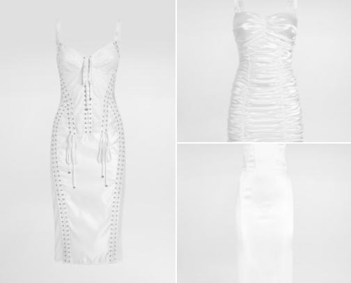 White Elegance: Dresses That Whisper Grace cover photo collage