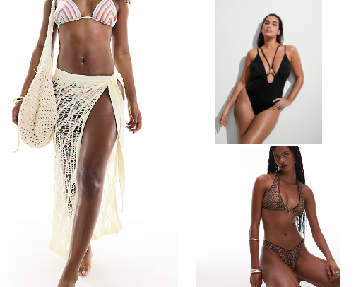 "Sun, Sand, and Style: Your Ultimate Beach & Vacation Wardrobe" cover photo collage