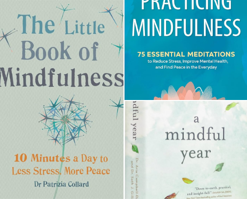 Mindful companions to Little Book of Mindfulness: 10 minutes a day to less stress, more peace cover photo collage
