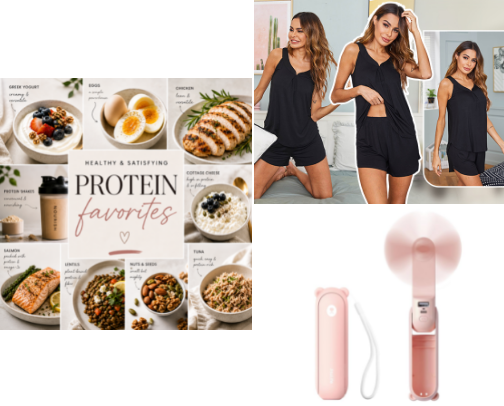 Peri / Menopause Hot Flash Hacks You Can't Live Without (IRL for Hot, Southern Summers) cover photo collage