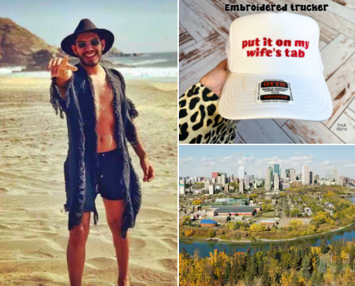 Men sexy summer outfit cover photo collage