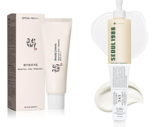 Skincare routine for oily acne prone skin. cover photo collage