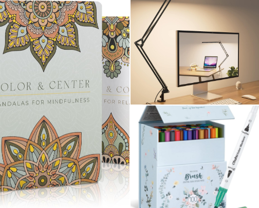 The Ultimate Mandala Coloring & Relaxation Kit (US Version) cover photo collage