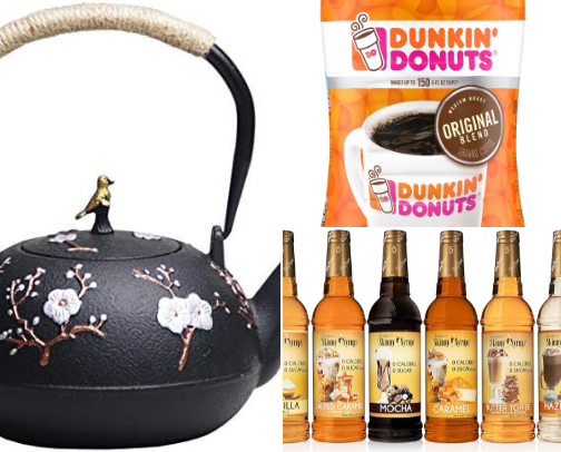 Bean and Leaf Addiction: Coffee and Tea Splurges cover photo collage