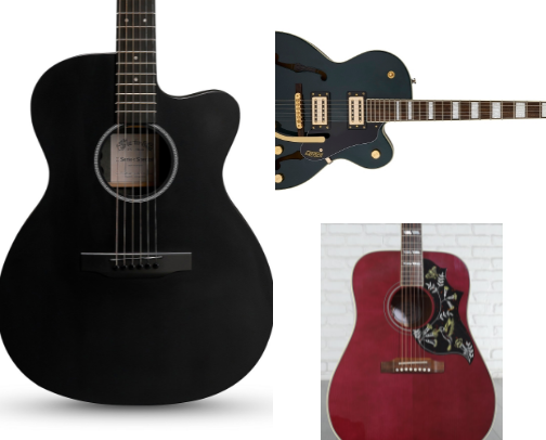 My dream guitars + setup cover photo collage