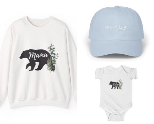 Self power + positive affirmation apparel cover photo collage