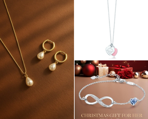 Jewelry Sets - Bracelet, Necklace, & Earrings cover photo collage
