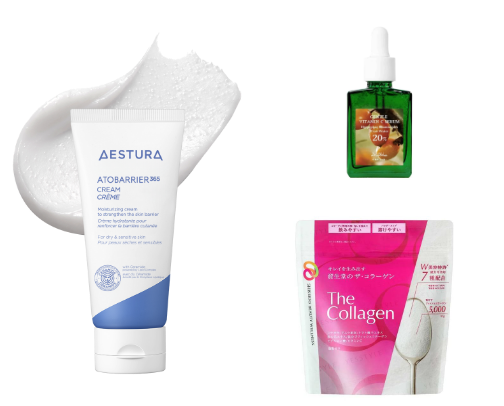 skincare & health essentials cover photo collage