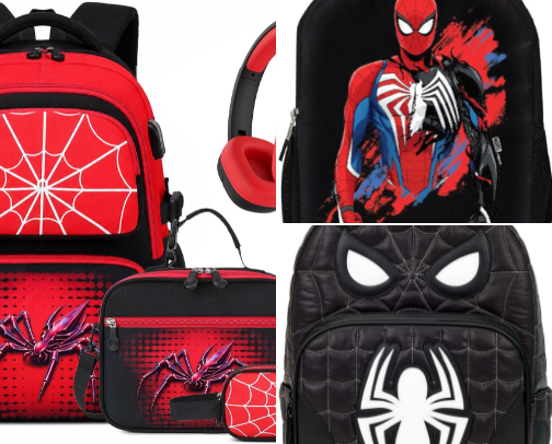 All About SpiderMan Hot Items for Kids cover photo collage