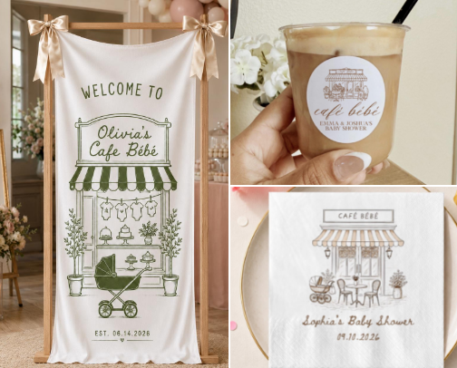 ☕ Baby Shower Inspo: Café Bébé cover photo collage