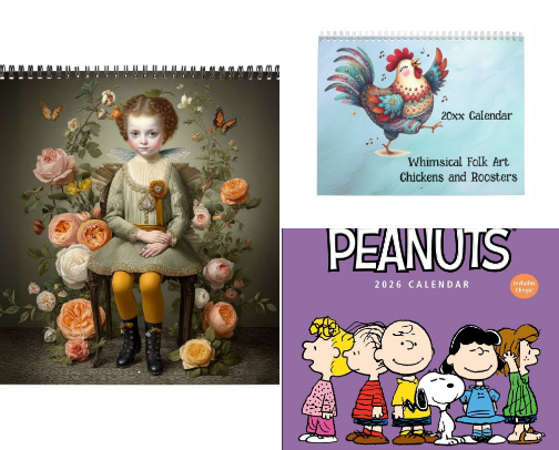 2026 Calendars to organize you and inspire you to daydream at your desk. Instead of working. On a Monday morning. We all know you're just finishing your coffee. cover photo collage