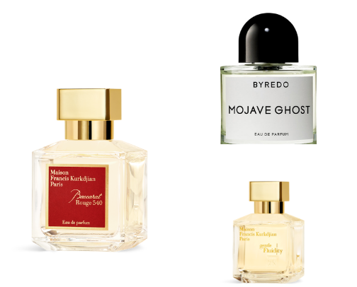 Luxury perfumes cover photo collage