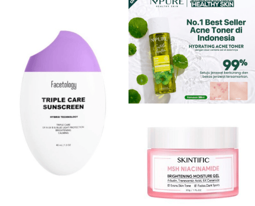 Rekomendasi skincare routine for acne skin cover photo collage