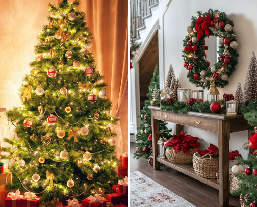 Christmas decor cover photo collage