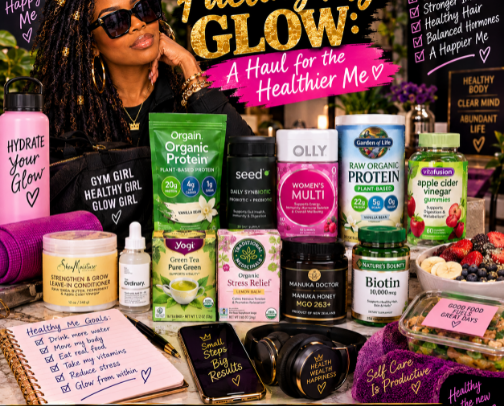 Fueling My Glow: A Haul for the Healthier Me cover photo collage