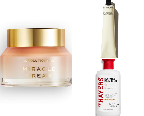 Favorite skincare products as a 40+ year old ✨ cover photo collage