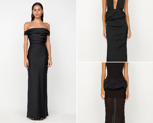Black Bridesmaid or Wedding Guest Dresses cover photo collage