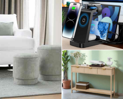 Surviving Motherhood in Style: Cozy, Cute, and Chaos-Proof Living Room Finds cover photo collage