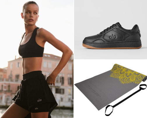 Fashionable workout pieces cover photo collage