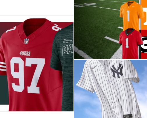 Sports fans gear and accessories cover photo collage