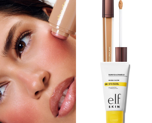 beauty products cover photo collage