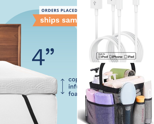 Back to school dorm room essentials cover photo collage
