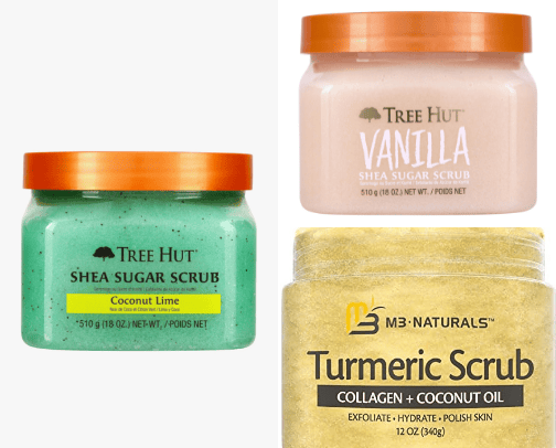 Favorite body scrubs & Washes cover photo collage