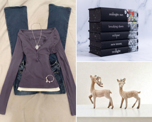 Twilight vibes wardrobe and decorations 🌲✨ cover photo collage