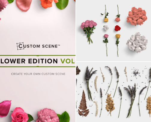 Flower Mockup Scene Creators #NoAI cover photo collage