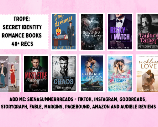 Secret Identity Adult Romance Book Recommendations 📚 cover photo collage