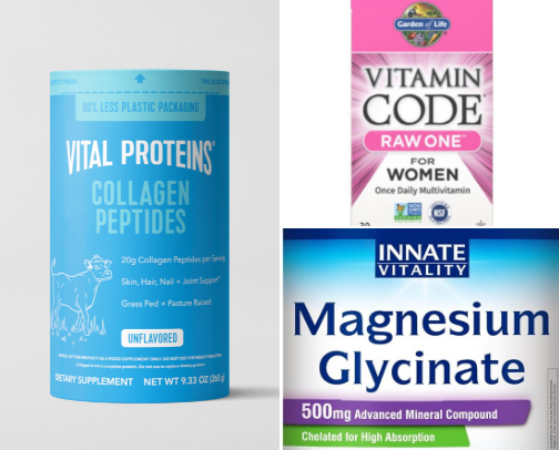 Vitamins & Supplements cover photo collage