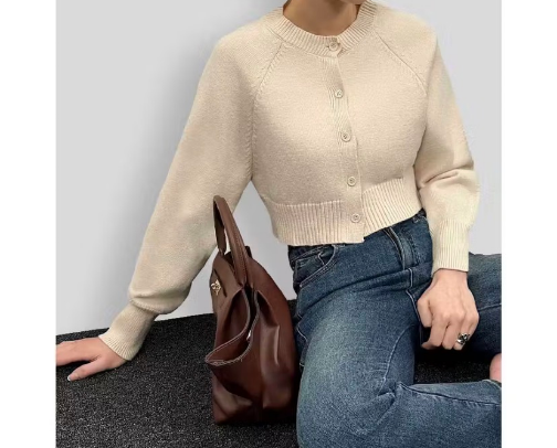 Cropped knit cardigan cover photo collage