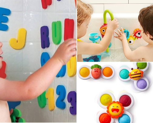 Baby/Toddler Bath Time Fun & Learning cover photo collage