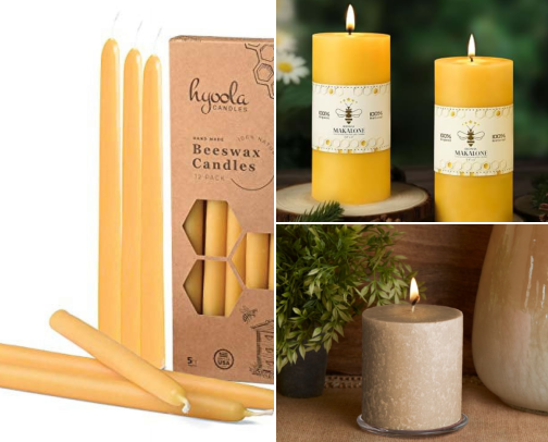 I Finally Switched From Paraffin to Beeswax Candles and My Air Feels Clean cover photo collage