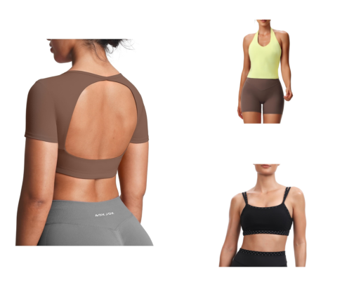 Cute and affordable activewear cover photo collage
